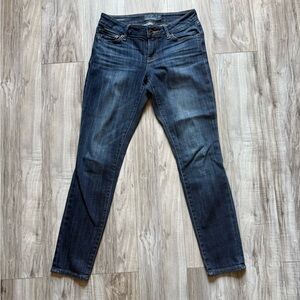 Lucky Brand Blue Skinny Jeans with Faded Whiskering